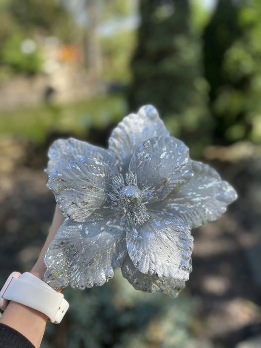 Новорічний декор/ квіти на ялинку/ кулі на ялинку