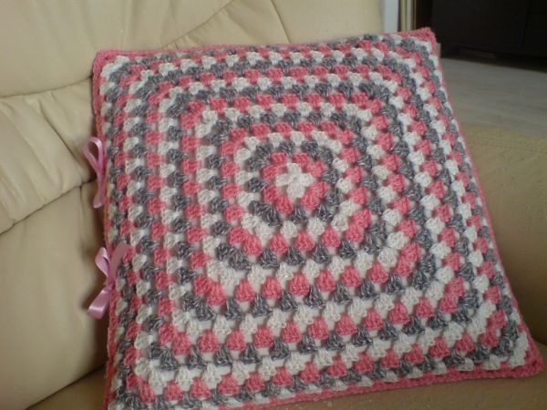 Poszewka na jasiek poduszkę szydełko handmade