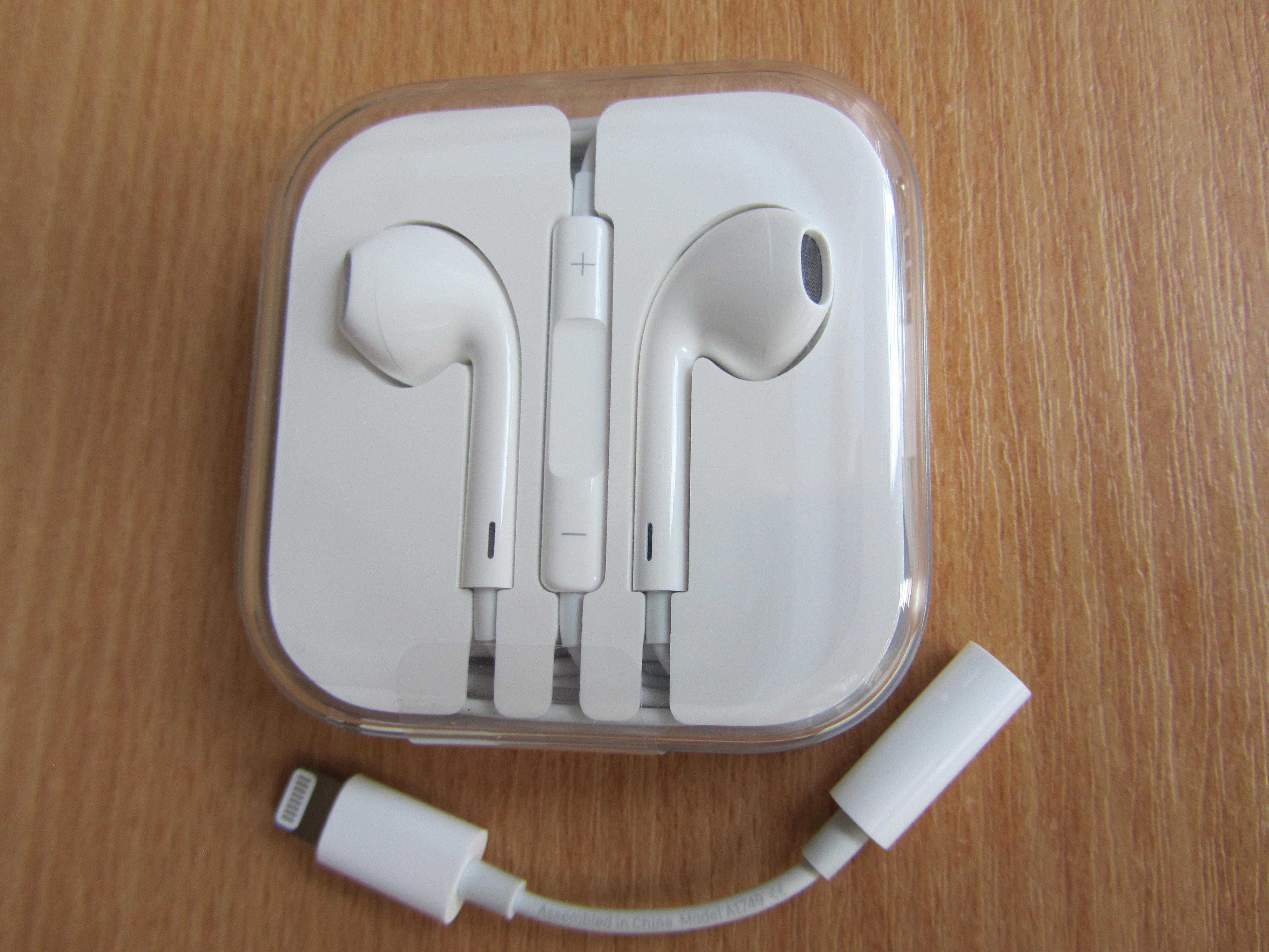 Słuchawki  EarPods wraz z przejściówką ze złączem Lightning