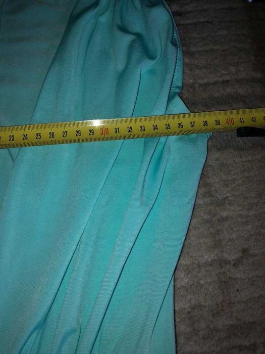 Miętowa długa sukienka 34/36 wieczorowa