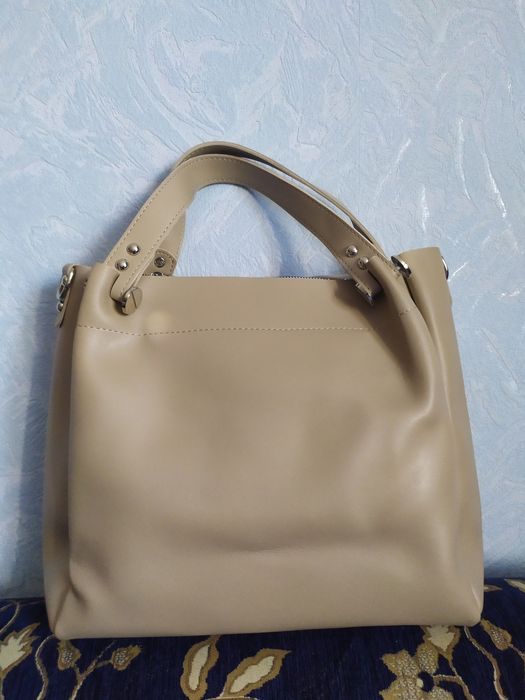 Сумка шопер у бежевому кольорі made in Ukraine