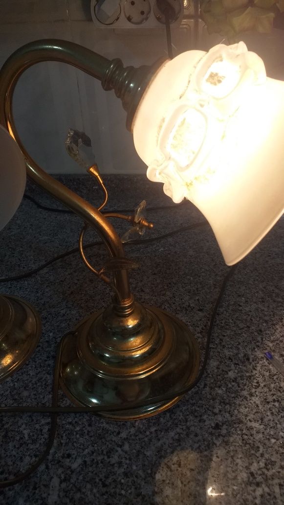 Candeeiros de mesa vintage dourados
