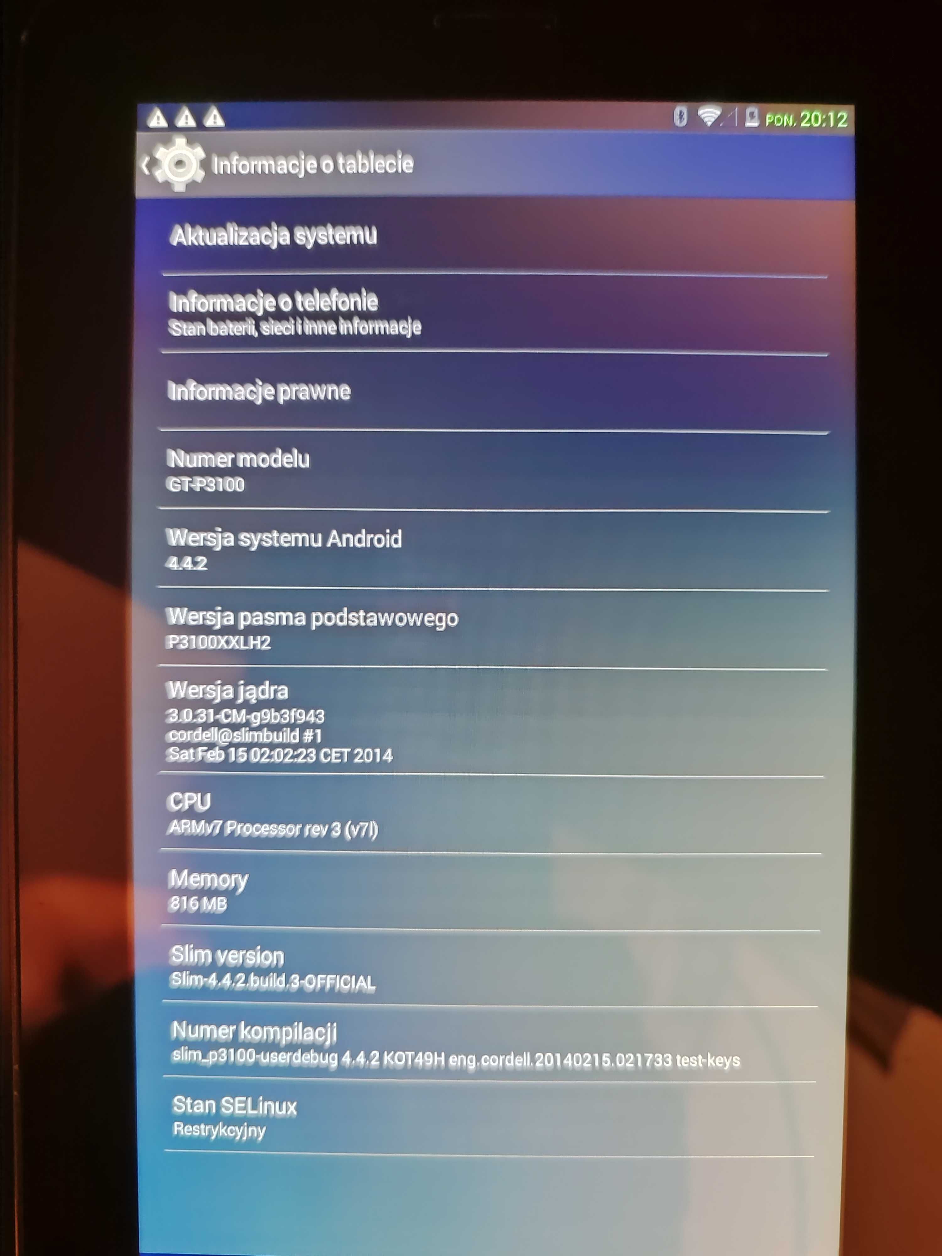 SAMSUNG GALAXY TAB 2   7.0  GT-P3100  sprawny + ładowarka