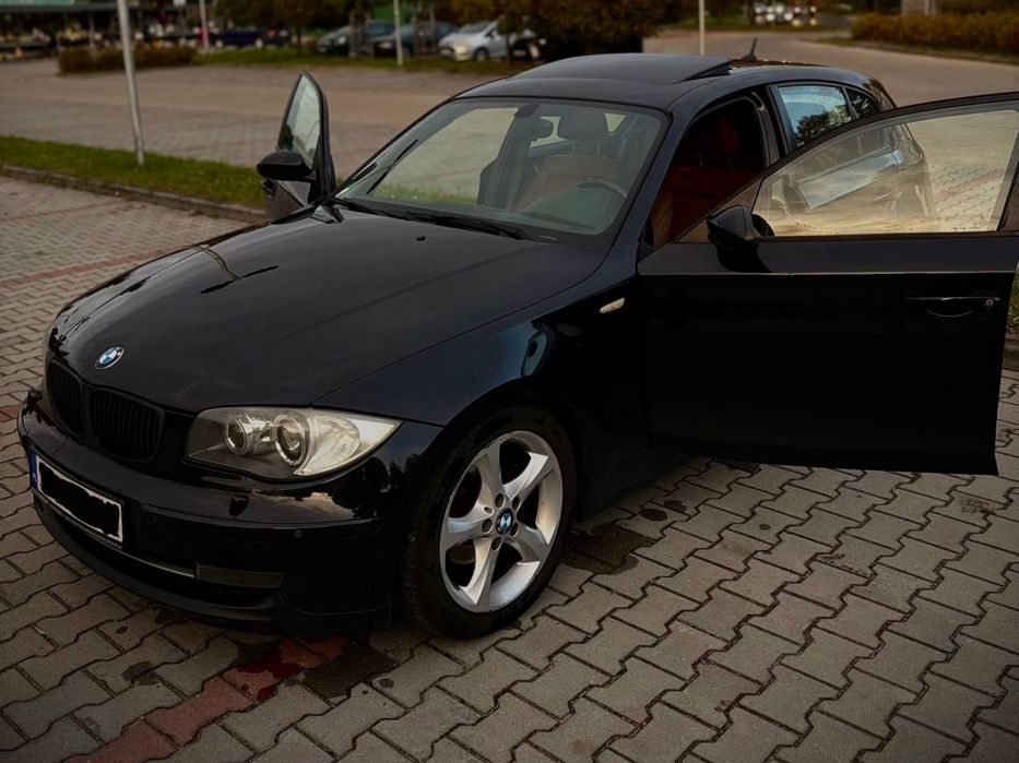 BMW Seria 1 BMW 118d DPF 2007 r. elektryczny szyberdach, brązowa skóra