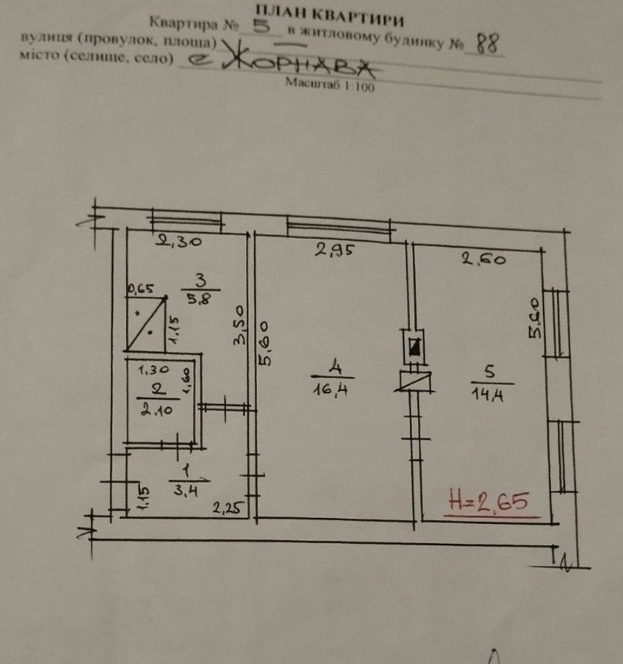 Продаж двокімнатної квартири