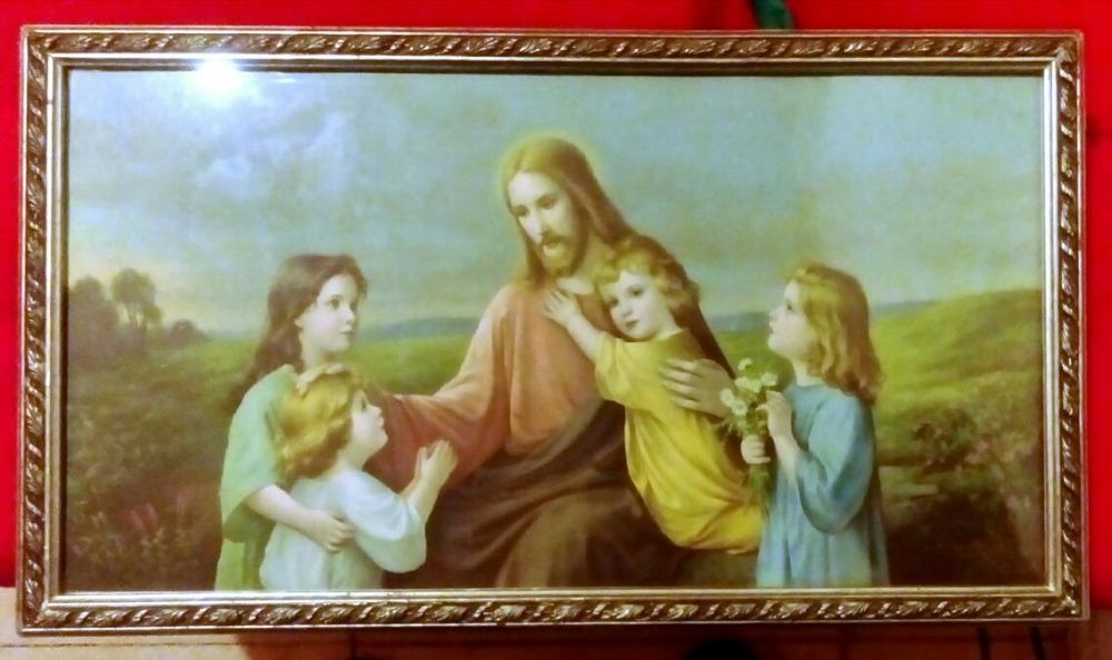 Imagem de Cristo com moldura vintage