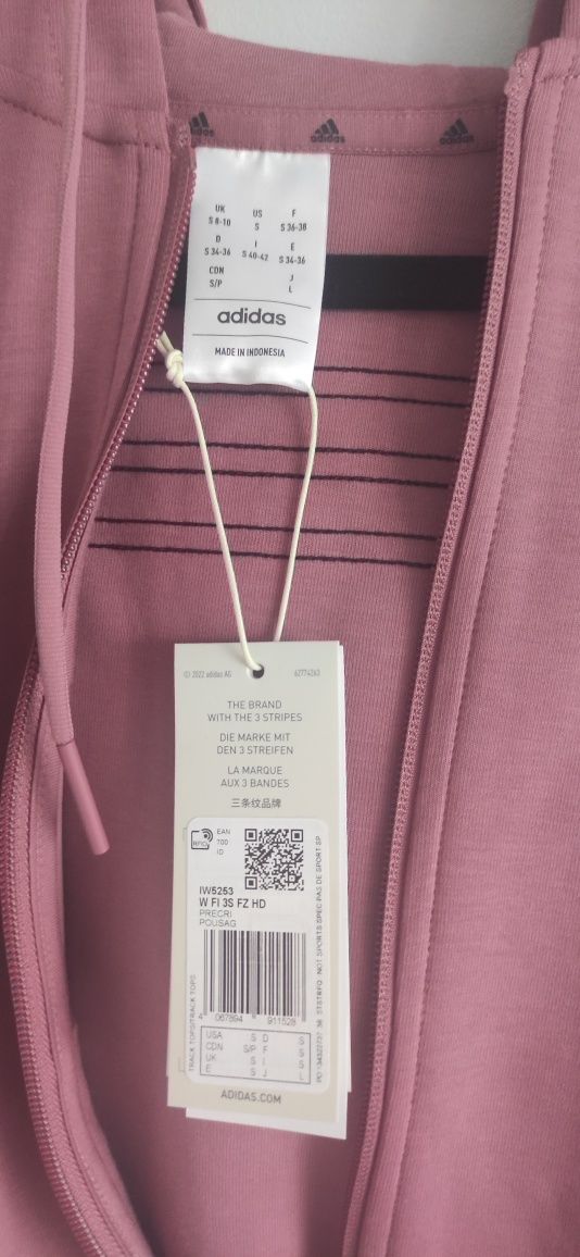 Łososiowy sweter, logo UEFA Warsaw Super cup - Superpuchar 2024 Adidas
