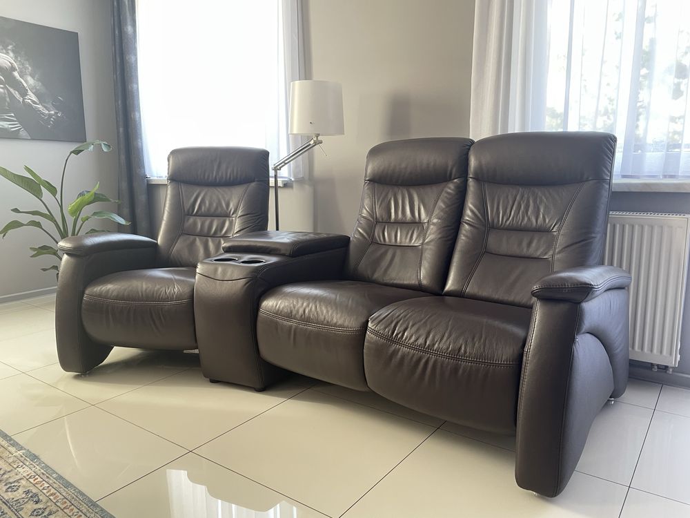 Zestaw kinowy z funkcją relax. Producent Bydgoskie skóry