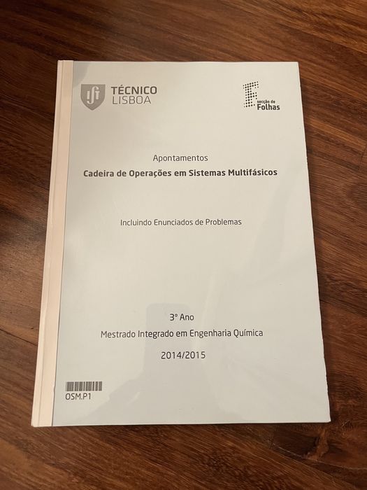 Sebenta de Operações em Sistemas Multifásicos