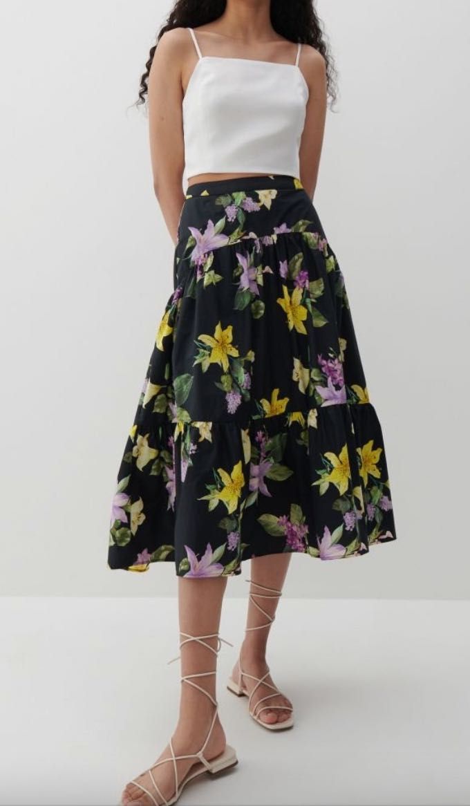 Reserved spódnica  midi w kwiaty