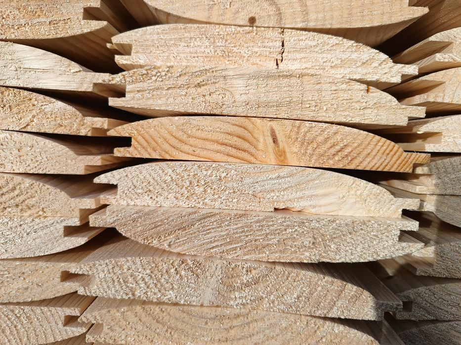 Półbal - Deska Elewacyjna Imitacja Bala 2x14cm Szalówka Podbitka