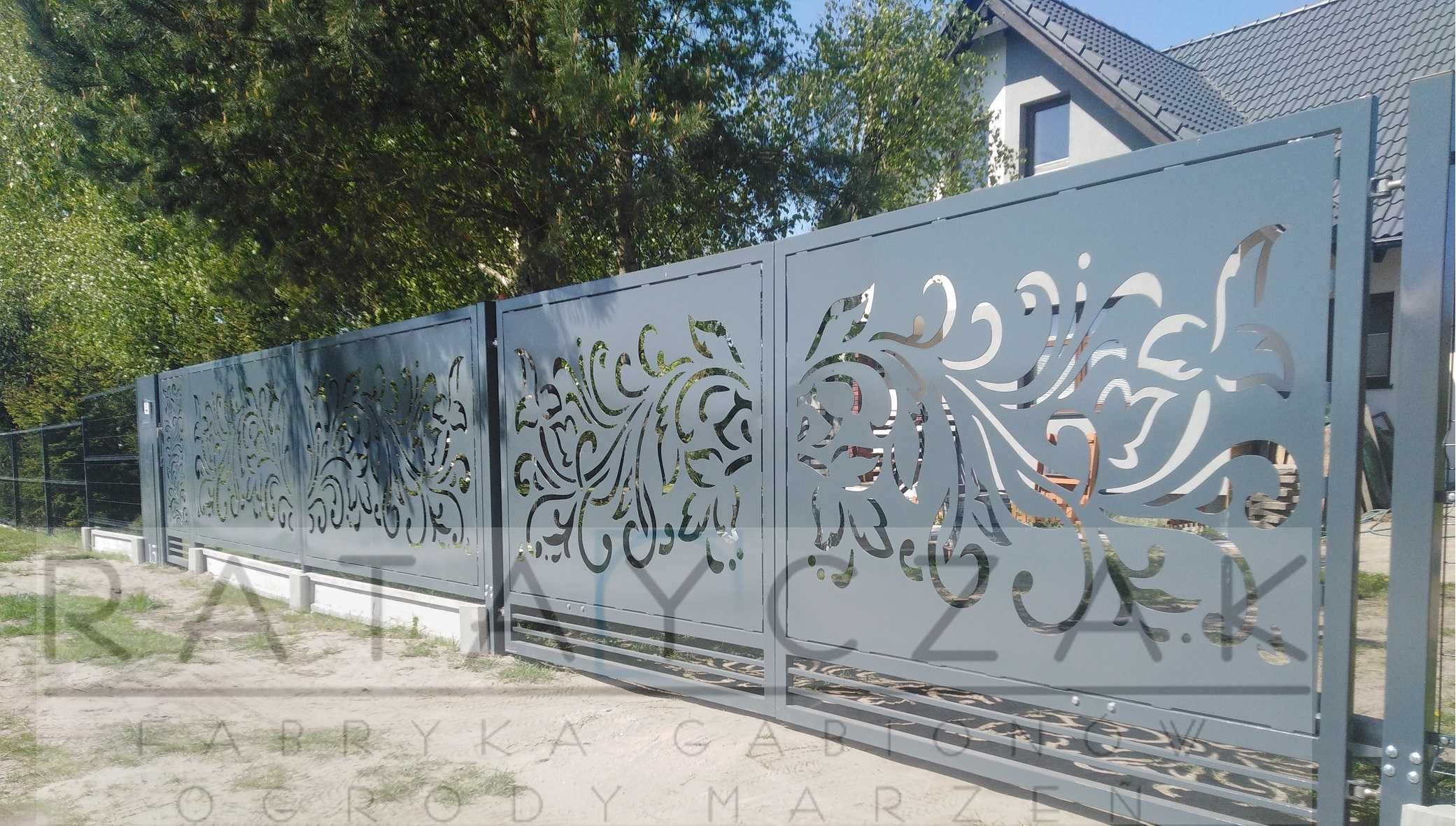 Przęsło ogrodzeniowe CNC plazma laser wycinane PRODUCENT wg.projektu