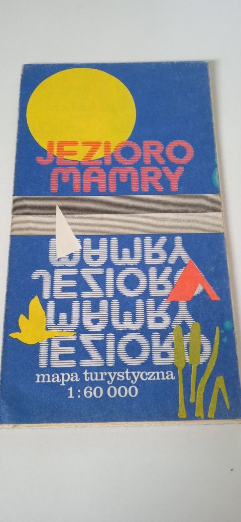 Stara mapa jezioro Mamry PRL.