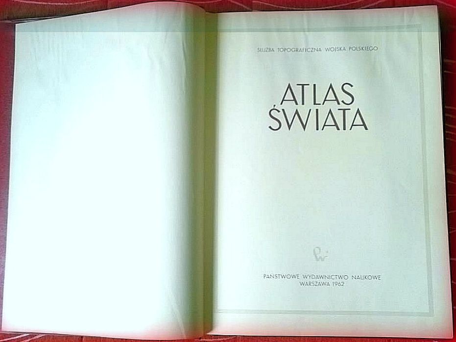 Atlas ŚWIATA-PWN, 1962-STWP,Teodor Naumienko, stan wzorowy.