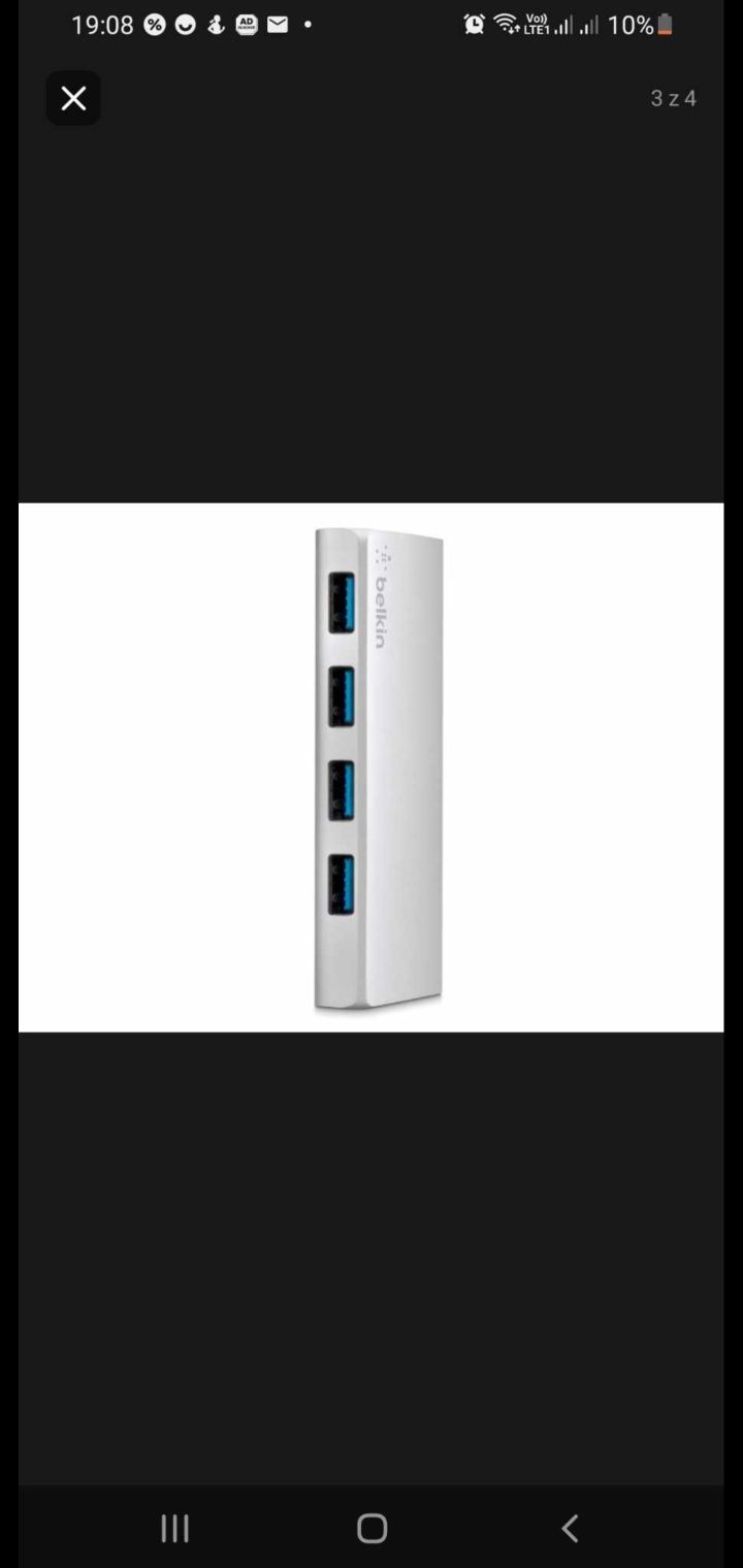 Hub USB-C Belkin P-F4U08800  HUB USB-C (4x USB)