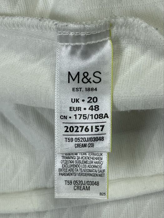 M&S Collection кофта свитшот 48 XL размер женская белая оригинал