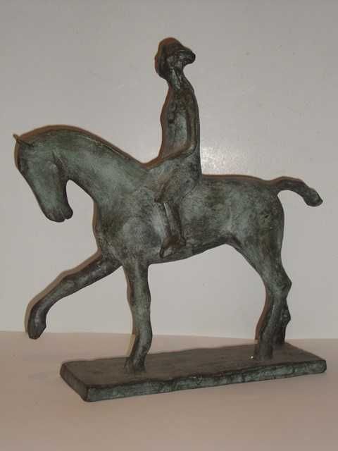 Escultura Égua e Potro em Bronze