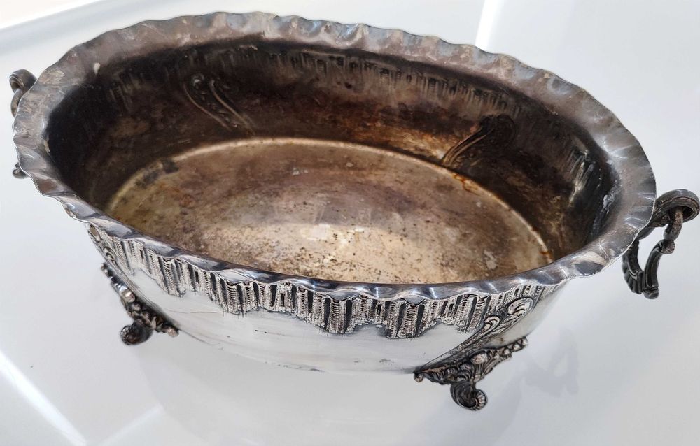 Przepiękna srebrzona żardiniera Wiskemann, koniec XIX wieku Bruksela