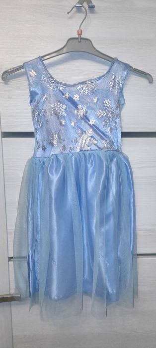 Sukienka Elssa Kraina lodu, karnawałowa, rozmiar 122