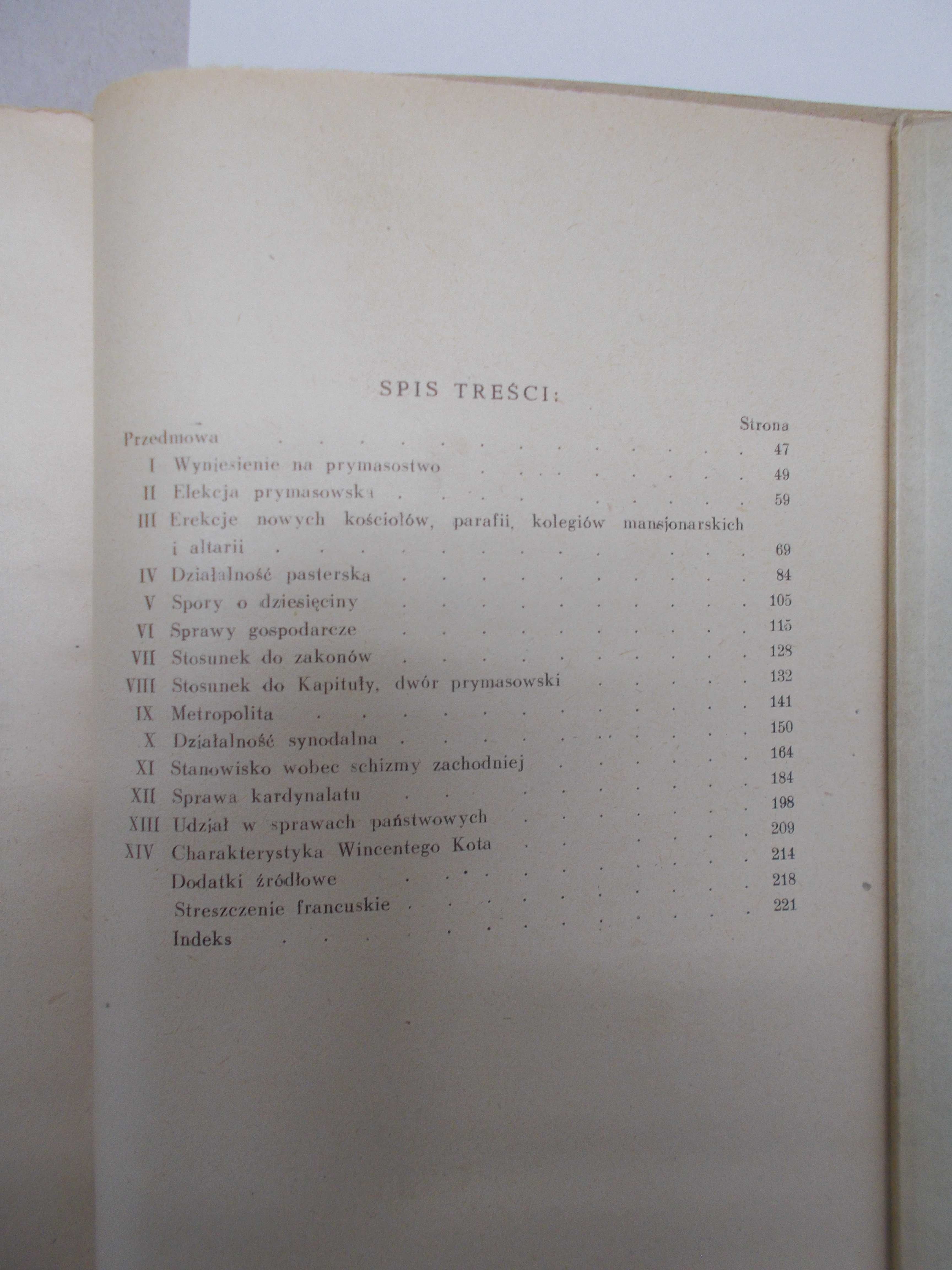 Stefan Hain - Wincenty Kot prymas Polski - wydanie z 1948