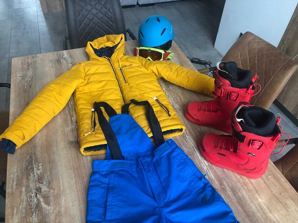 kombinezon narciarski , snowbordowy roz 152 piękny neonowa żółć !!!