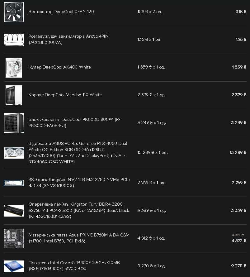 ПК I5 13400F RTX4060