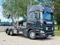 Scania R450 next gen nowy model hakowiec Scania R450 /HAKOWIEC MEILLER RS 21/70 6x4 SKĘTNA KLIMA POSTOJOWA Serwis Niemcy full led  R450 next gen nowy model hakowiec Scania R450 /HAKOWIEC MEILLER RS 21/