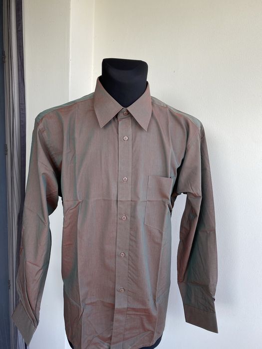 Koszula męska nowa rozmiar 42 wzrost 176-182 kolor brązowy długi rękaw