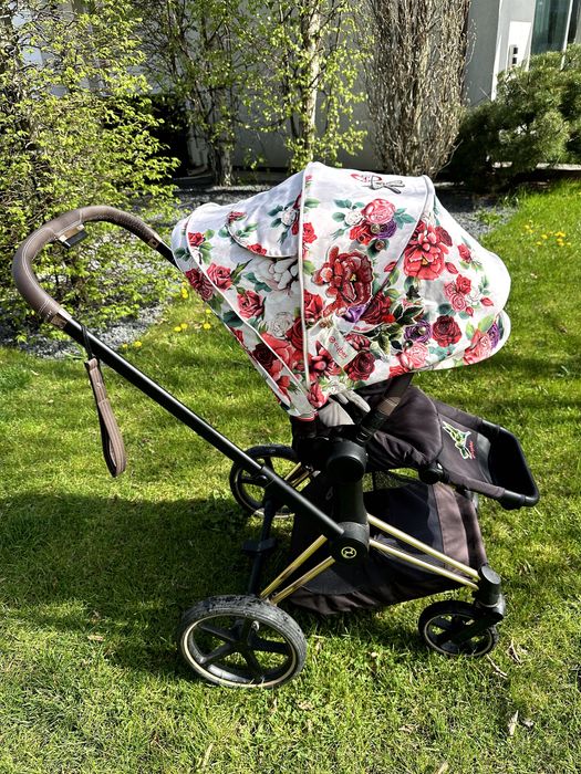 Wózek dziecięcy CYBEX Priam 2.0 Platinum Rose Gold Spring Blossom BDB
