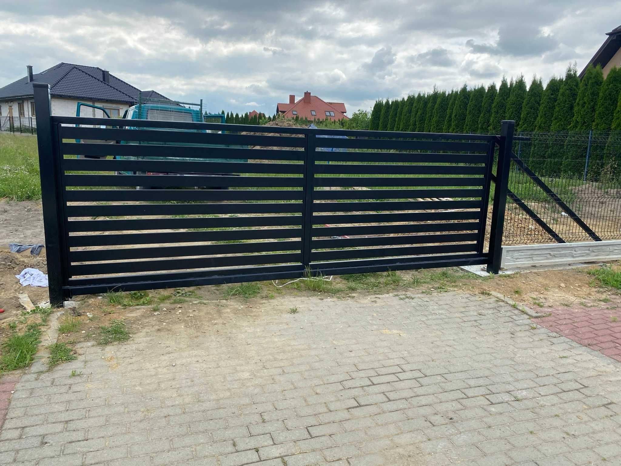 Promocja! Brama przesuwna 500 cm , ogrodzenia montaż , palisada , nowo
