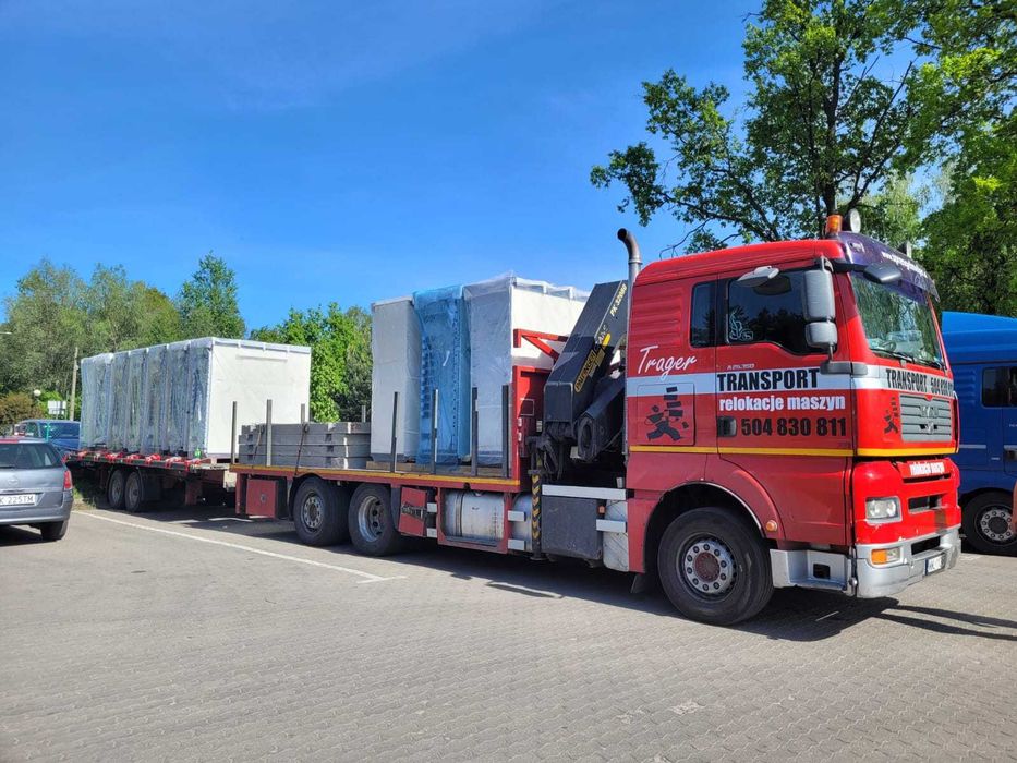 Relokacja maszyn, transport, usługi HDS.