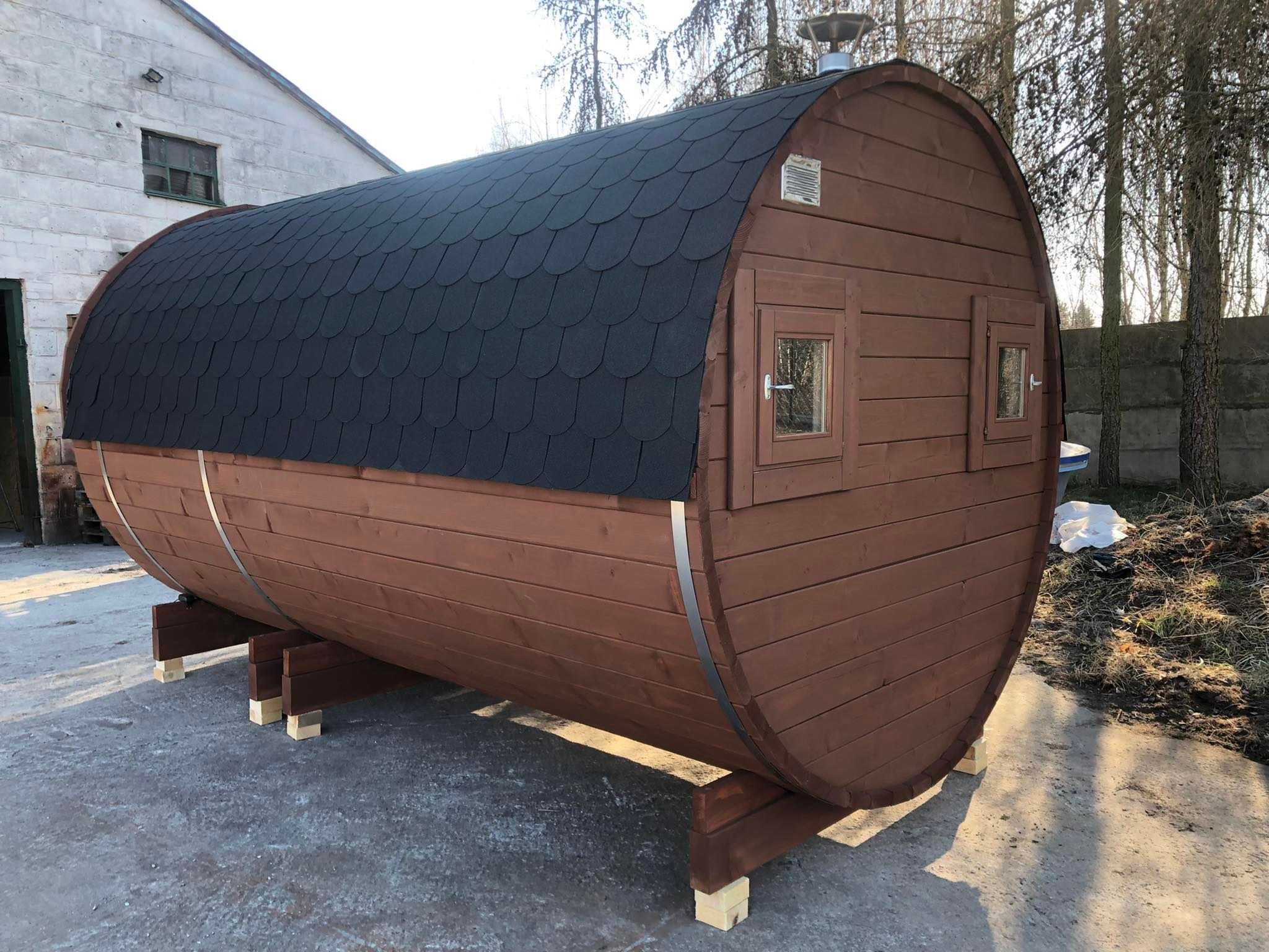 Sauna Ogrodowa 3,8 m x 2,2 m Cały komplet Piec Szatnia Raty Leasing