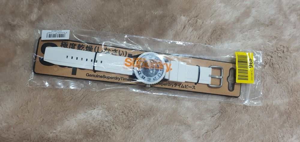 Super dry świetny zegarek biały oryginalny damski