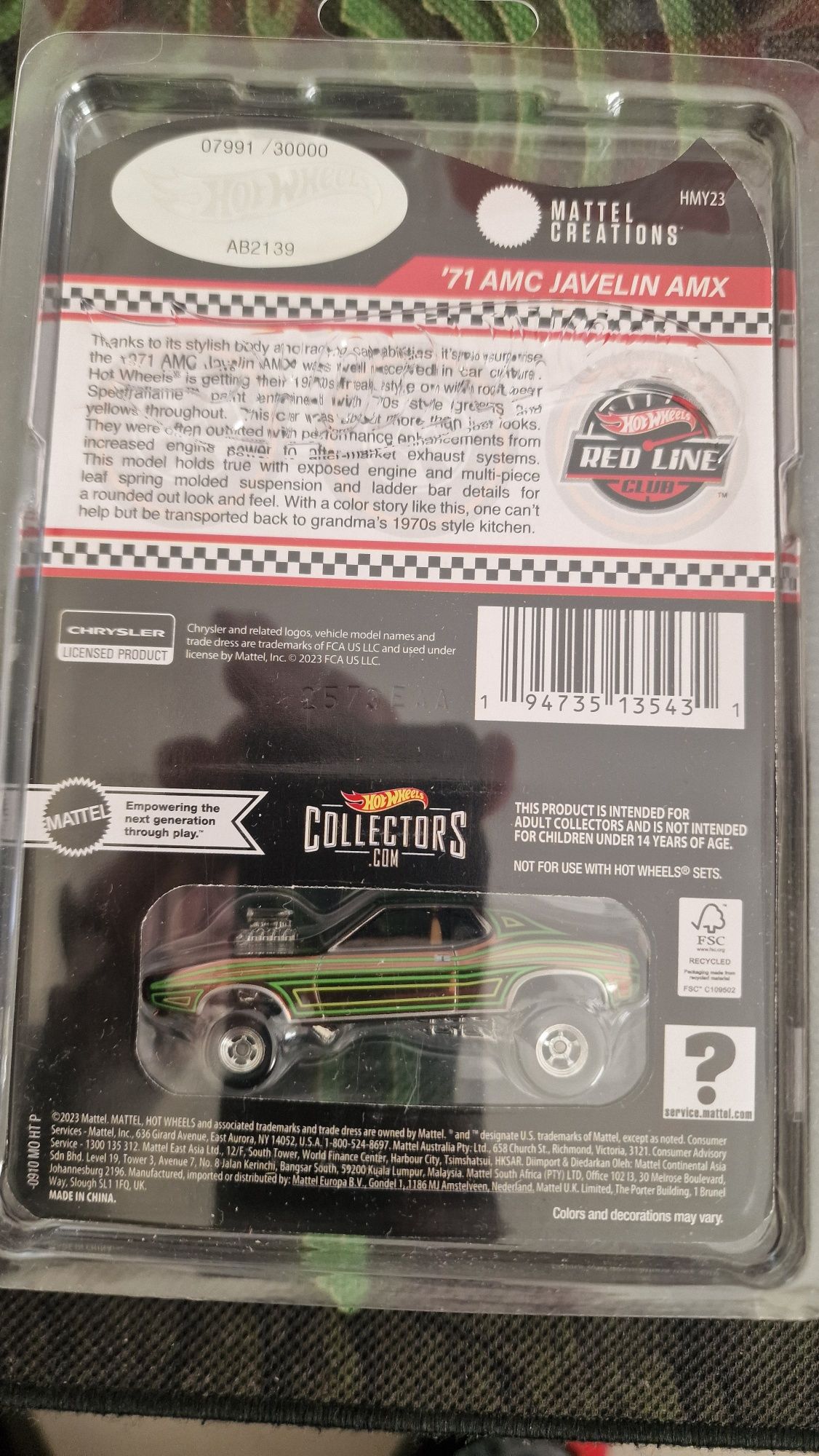 Hot wheels RLC  AMC Javelin AMX 71