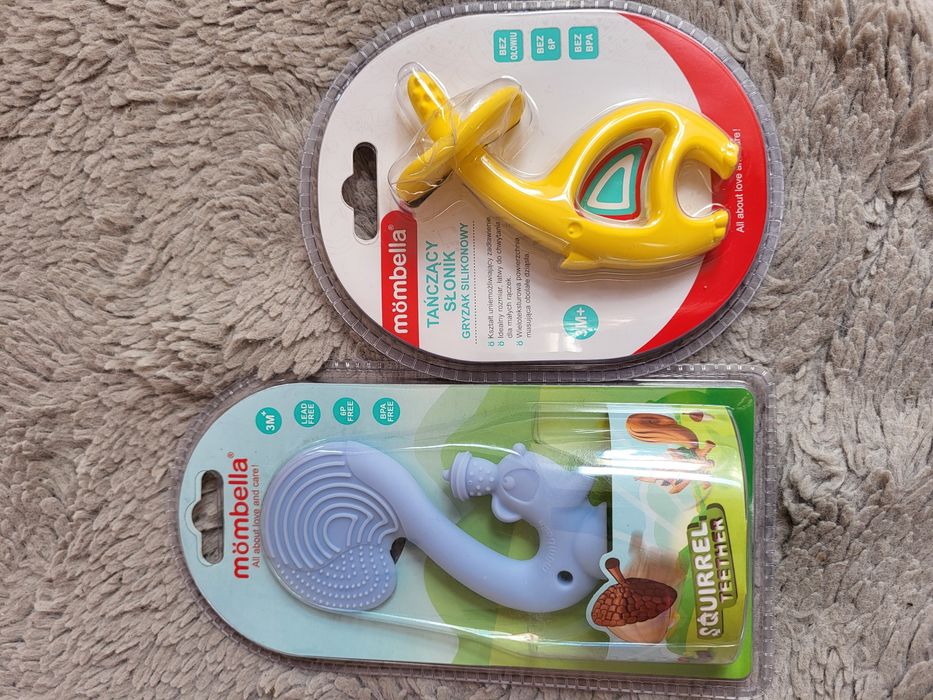 Mombella gryzaki silikonowe dancing elephant i squirrel