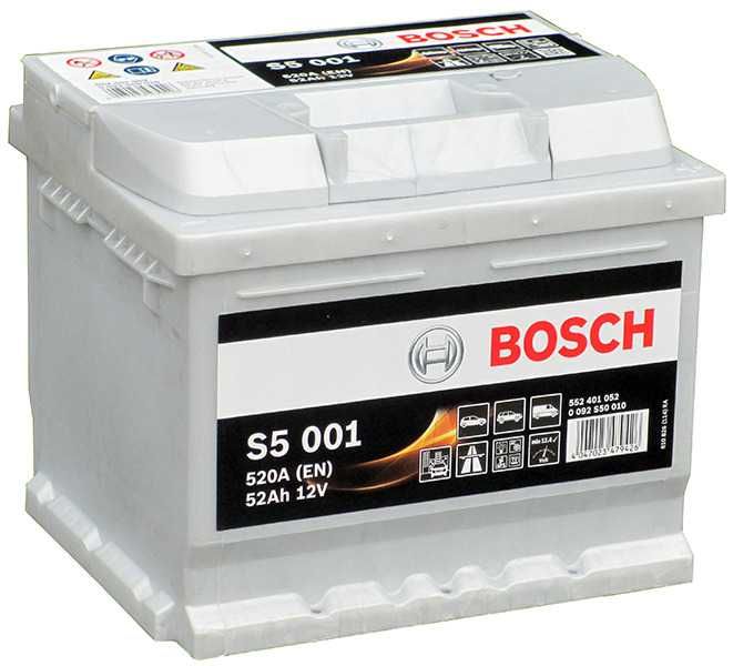 Akumulator Bosch S5 001 12V 52Ah 520A Dostawa i montaż gratis Gdańsk