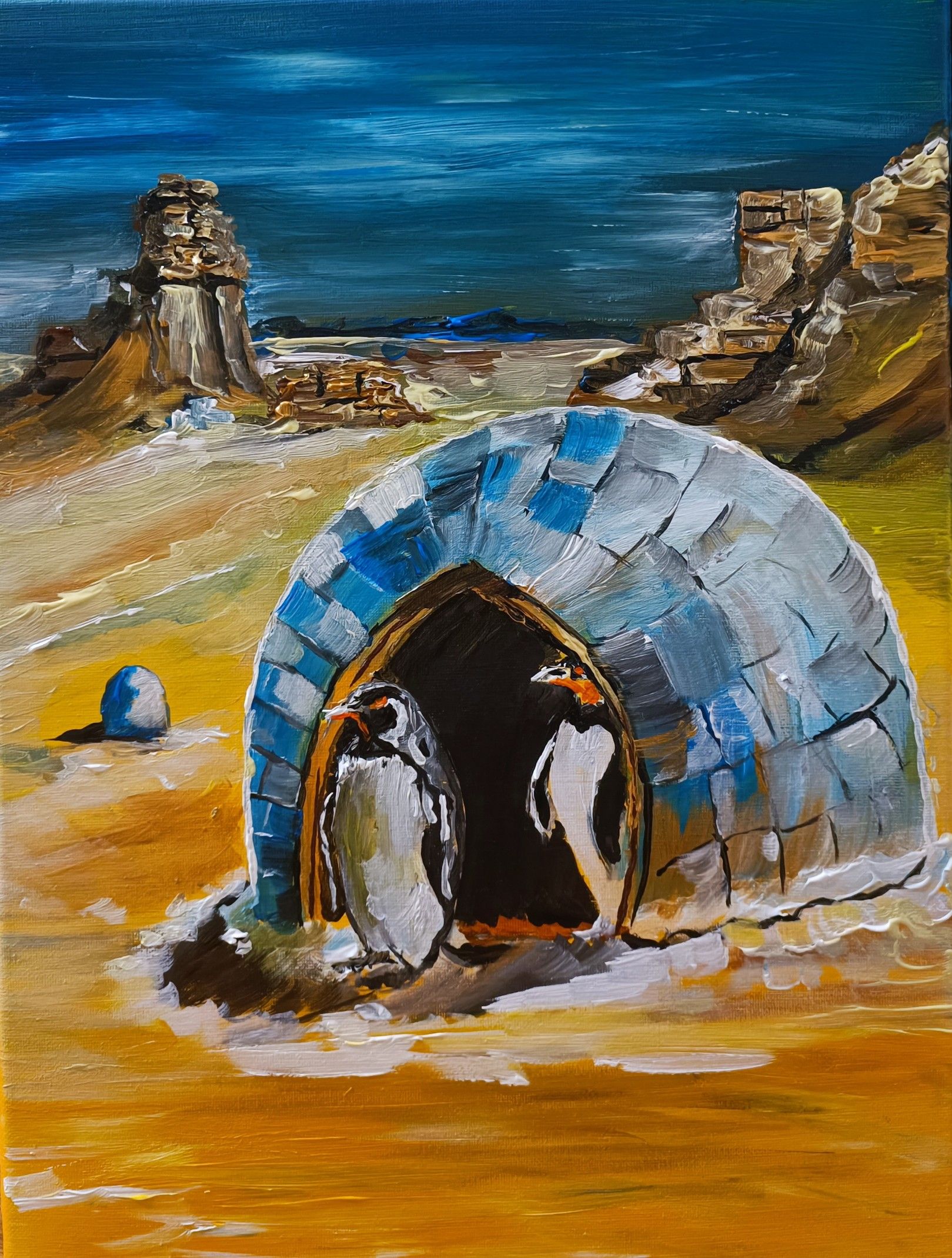 daleko od domu - pingwiny
