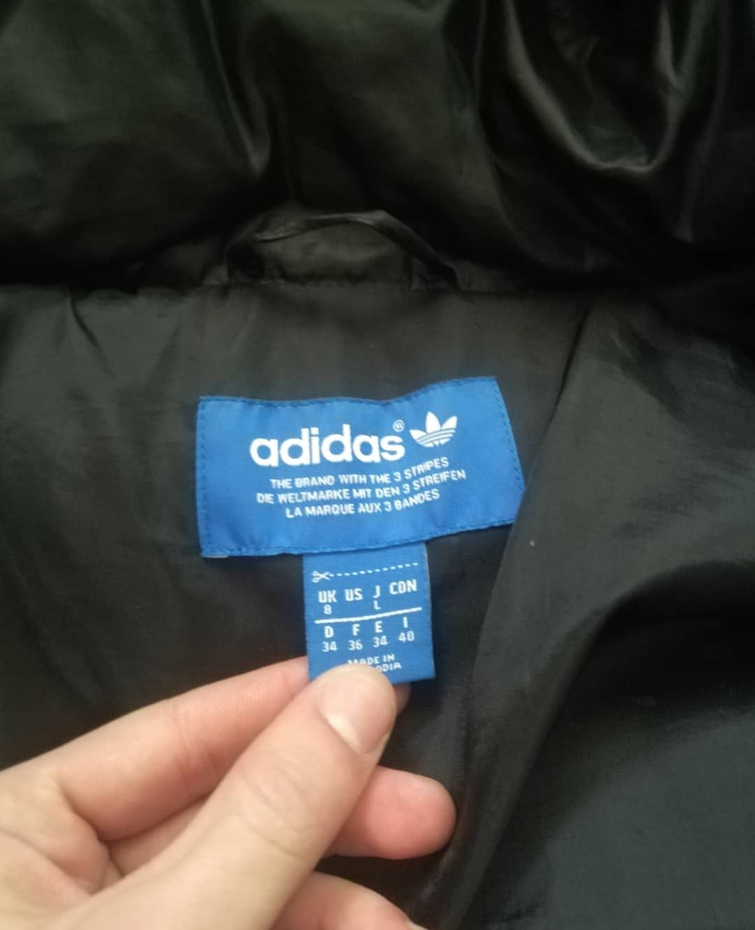 Пуховик Adidas чорний