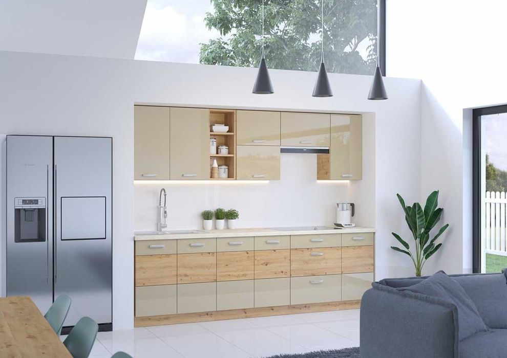 Zestaw mebli kuchennych ARTIS systemowa na wymiar połysk MDF