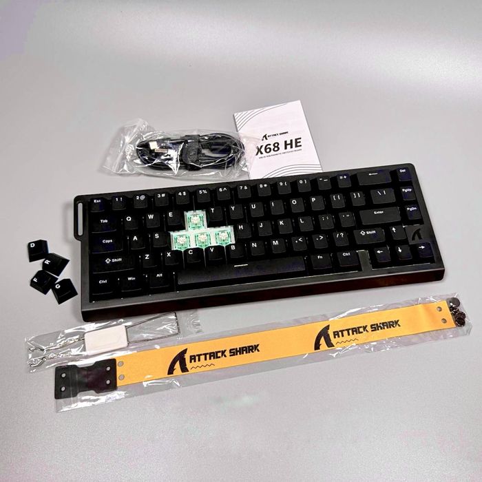 Механічна клавіатура Attack Shark X68 HE — магнітні свічі RGB підсвітк