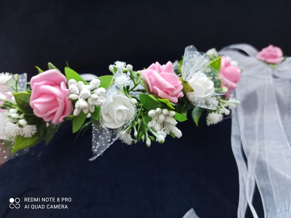 Wianek komunijny lub na inne okazje.sztuczne, żywe