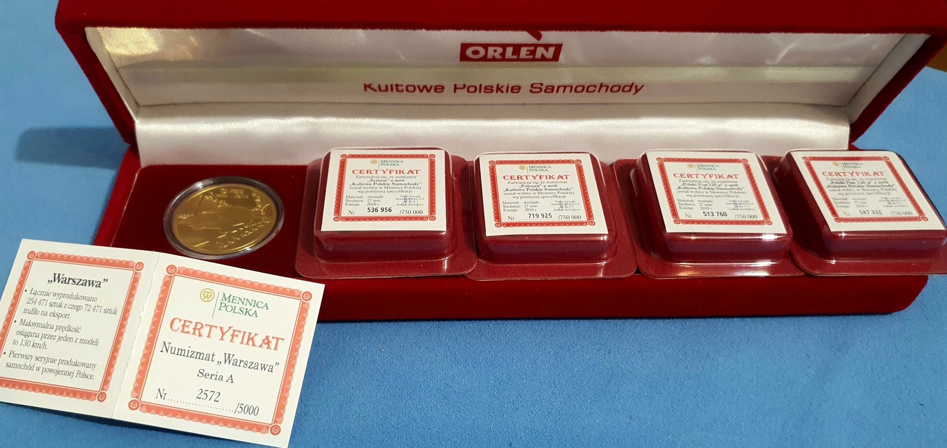 Kultowe Polskie Samochody PRL Warszawa seria A zestaw 5szt.