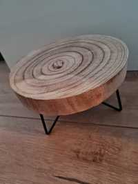 Kik podstawa drewniana na 3 nogach kwietnik stolik lite drewno wood