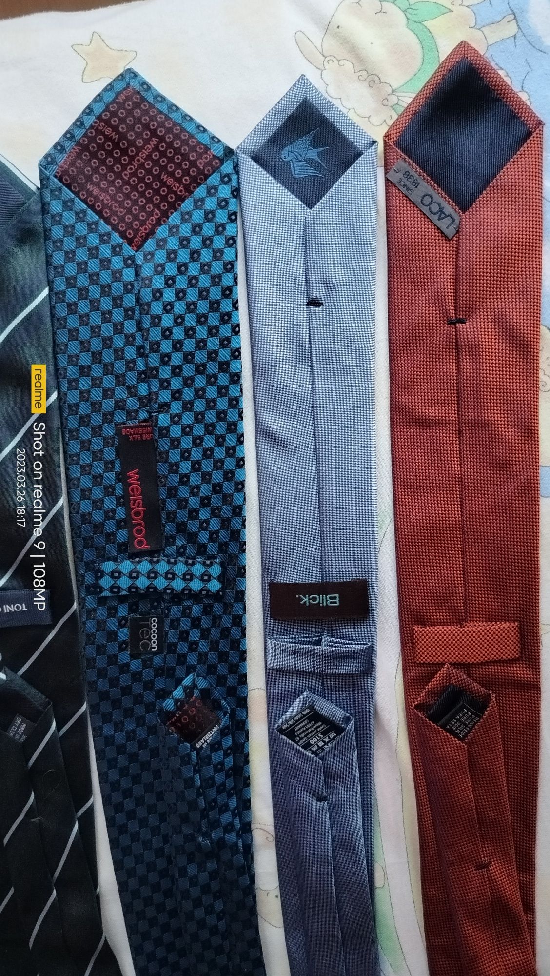 Krawaty jedwabne super jakość - zestaw 5 sztuk