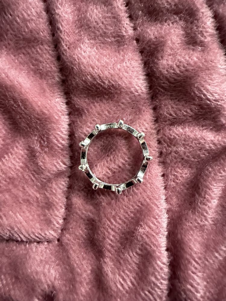 Nowy pierścionek korona Wishbone srebro 925 16 mm rozmiar 11