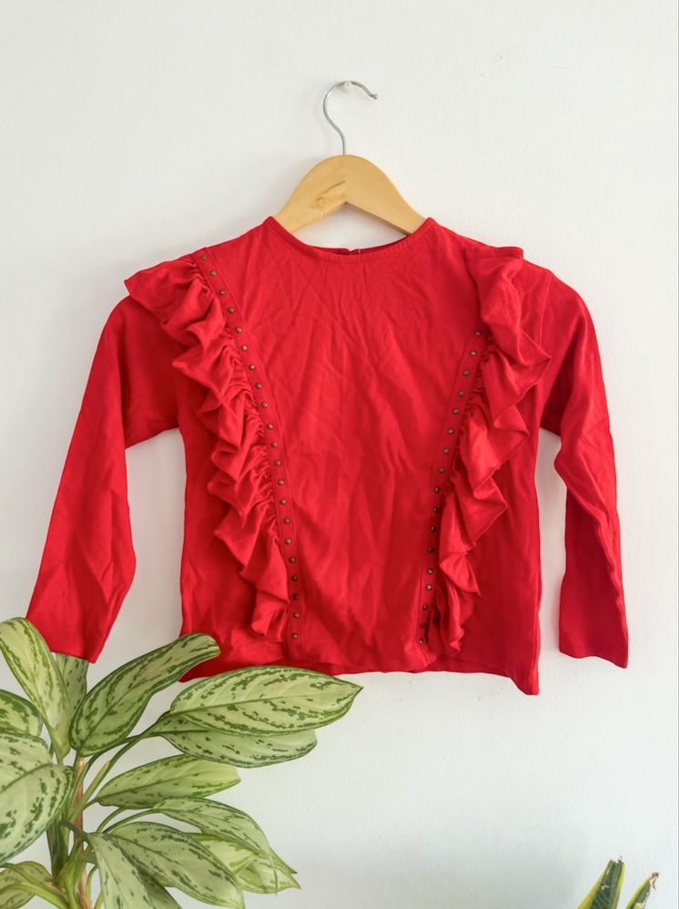 Camisola Vermelha para Menina - Tamanho 5/6