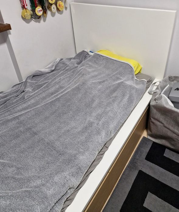 Łóżko Ikea malm 90x200 białe