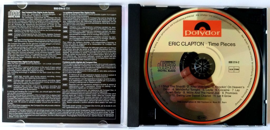 Eric Clapton Time Pieces The Best Of Eric Clapton 1982r