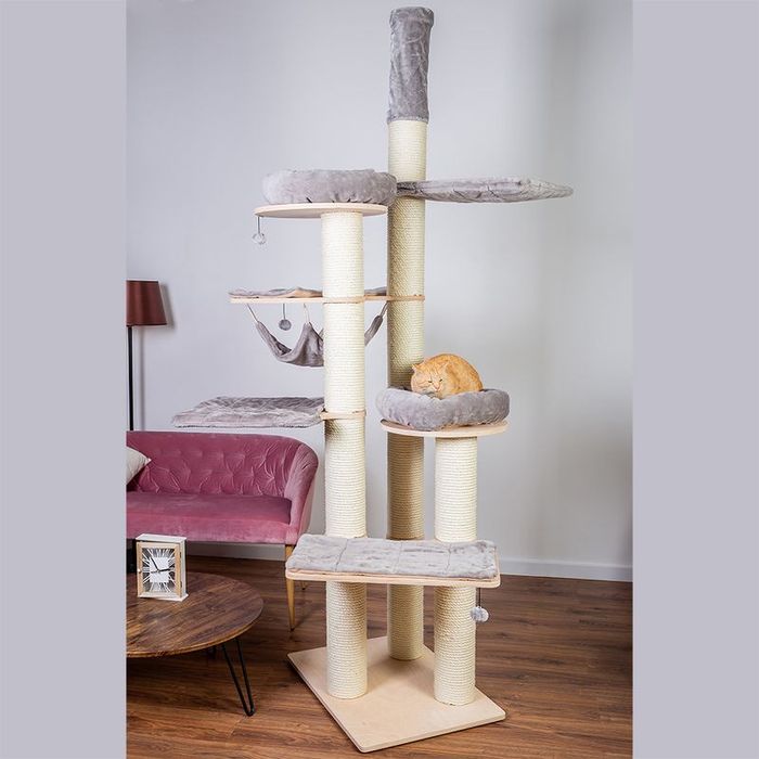 Natural Paradise Drapak Dla Kota Amaryllis Jasnoszary MEGA NAJWIĘKSZY