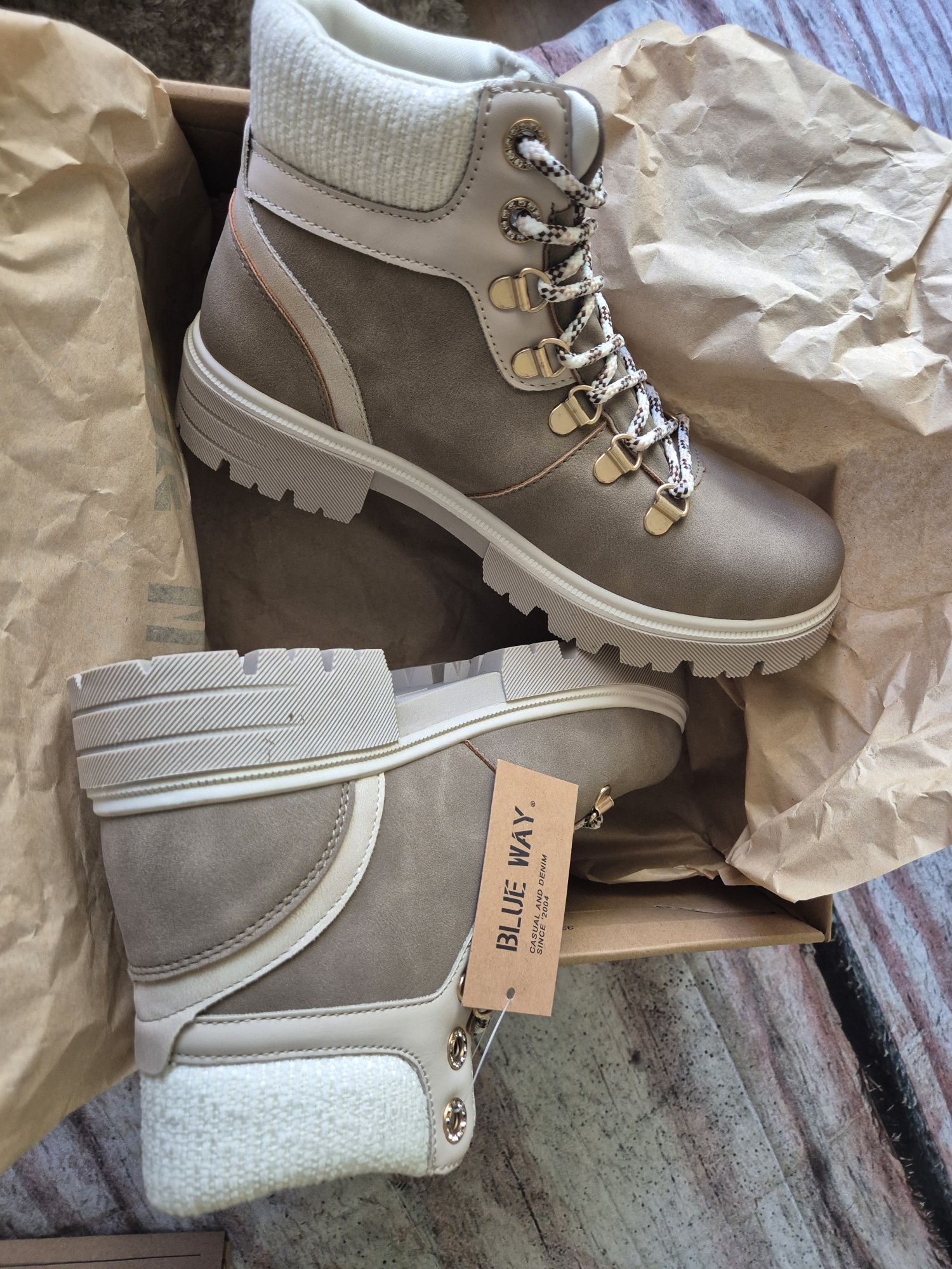 Botas camel cano medio